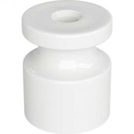 Универсальный пластиковый изолятор iTOK 20x24 мм, для наружного монтажа витого провода, белый (упаковка 20 шт) i-KPP-IZ-P-RETRO-20-WH 