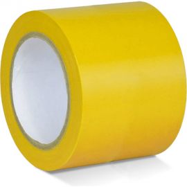 Лента для разметки самоклеящаяся Vell длина 33 м, ширина 100 мм, желтая, 0,15 мм, ПВХ (Standart) 301590 