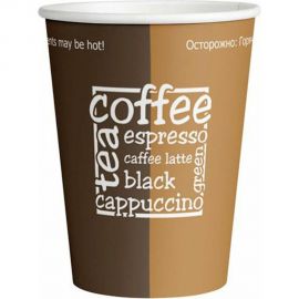 Одноразовые стаканы OfficeClean 300 мл, бумажные однослойные, с печатью, 50 шт 306583 