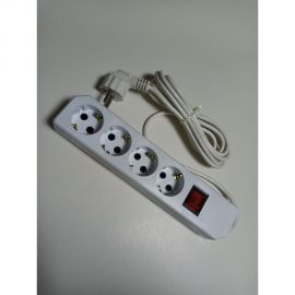 Сетевой фильтр ПЕРЕСВЕТ+ удлинитель на 4 гнезда, шнур ПВС 3х0,75, 3м 4620003920554 