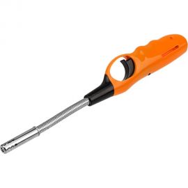 Бытовая газовая пьезозажигалка СОКОЛ СК-302W оранжевая, с гибким стержнем 61-0963 