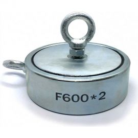 Поисковый магнит Проф-магнит титан, 600 кг, двухсторонний, усиленный F600x2 