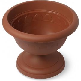Низкий вазон Martika Колывань 0.6 л, диаметр 14 см, терракотовый С142Т 