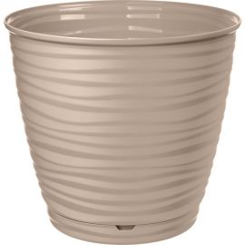 Горшок для цветов Idiland Saffron D 177 мм, 2.6 л, с поддоном, бежевый 221610227/01 