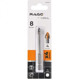 Сверло по стеклу и керамике QUADRO-X HEX 8 мм rage by VIRA 554073 