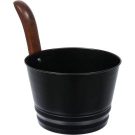 Бадья Банные Штучки, из стали, 4 л, черная, 41351 