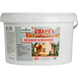 Фасадная силиконовая краска ECOLUX 3 кг 4607133682937 