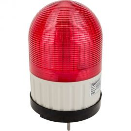 Светосигнальный маячок INNOCONT d=100мм, L=146мм, светодиод(постоянное/мигающее), вращение, зуммер, цвет: красный, 220VAC, IP55. кабель 0,5м SL100B-220-R 