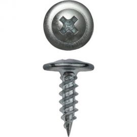 Саморез КВАДРА пресс-шайба, острый конец, 4.2x13, цинк, уп. 100 шт. 420131100812 