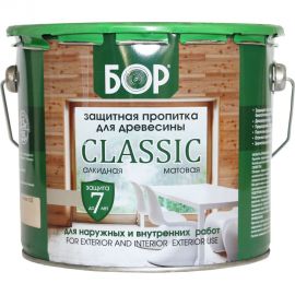 Защитная пропитка для древесины Бор CLASSIC тик, банка 2,5 кг 4690417078950 