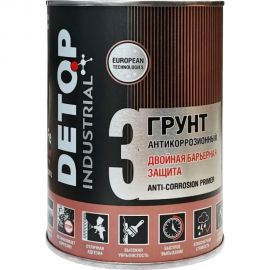 Грунт Detop двойная барьерная защита, графитово-серый, RAL 7024, жестяная банка 750 мл DTI-P07787 