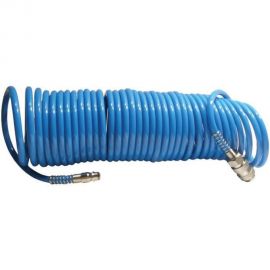 Шланг спиральный полиуретановый с быстроразъемными соединениями (5 м; 5.5х8 мм; 15 бар) INTERTOOL PT-1706 