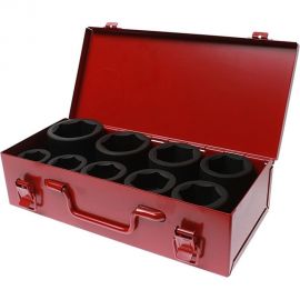 Набор головок торцевых ударных 6-гранных 1 27-50мм (в кейсе) 9 предметов JTC-J809M 