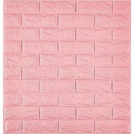 Мягкая самоклеящаяся 3D панель LAKO Кирпич (розовый; 70x77 см) LKD-01-04-04 