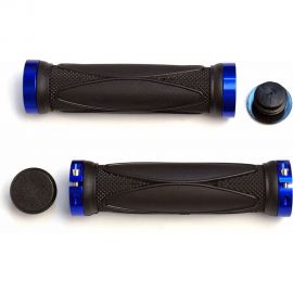 Грипсы JOY KIE MTB HL-G202, 130 мм, с 2 грипстопами, под шестигранник, черный/синий H000008028 