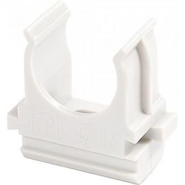 Крепеж-клипса для труб Промрукав полистирол белая д16 PR.02716б 