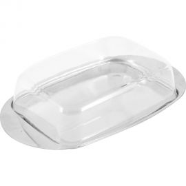 Масленка Mallony OLIATORE нержавеющая сталь, пластиковая крышка, 18х11х4 см 003879 