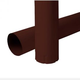 Водосточная круглая труба NIKA 0,5 мм, RAL 8017, 3 м, термопленка В0000026779 