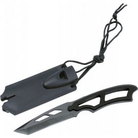 Ультралегкий нож с титановым покрытием в пластиковом футляре со свистком, на шнурке Forester MOBILE OEC-6 