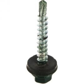 Кровельный саморез Качественный КРЕПЕЖ зеленый мох 4,8\35 RAL 6005 50 шт 0200105 КЧ 