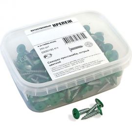 Прессшайба Качественный КРЕПЕЖ 4.2х19 мм, зеленая мята RAL 6029, острый, 250 шт 0300195 КЧ 