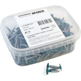 Прессшайба Качественный КРЕПЕЖ 4.2х19 мм, синяя вода RAL 5021, острая, 250 шт 0301109 КЧ 