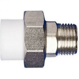 Разъемная муфта PPRC MeerPlast Дн40х32 Ру25 белая наружная резьба D200-00505 