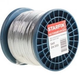 Стальной трос STARFIX в ПВХ, SWR М6, PVC М8, DIN 3055, бухта 100 м SMP-53748-100 