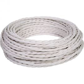 Витой Ретро провод ПуГВнг(А)-LS iTOK ПВХ 2x1,5 ГОСТ белый (10 метров) GE70141-01 i-KPP-PUGVNG-LS-RETRO-215-10-WH 