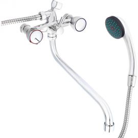 Смеситель для ванны с душем СоюзКран круглый излив 30см, 1/2, хром, цинк, SK08-S237 566-234 