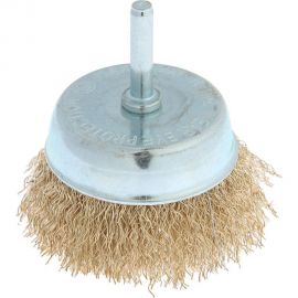 Щетка чашка металлическая со шпилькой 75 мм для дрели ТУНДРА 1032351 