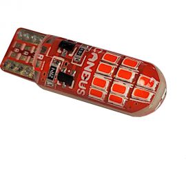 Светодиод Nord-Yada 12 В, T10, W5W, 20x3014SMD, c обманкой, красный 2 шт 908828 
