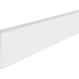 Полочный самоклеющийся ценникодержатель ООО Комус DBR60 длина 1000 мм, ширина 60 мм, прозрачный, 10 шт в упаковке 964697 