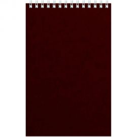 Блокнот Альт Офис 1 А5, 60 листов, бордовый, в клетку, на спирали, 127х203 мм 61353 