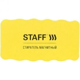 Магнитные стиратели для магнитно-маркерной доски STAFF 57х107 мм, 5 шт, желтые 237511 