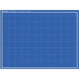 Коврик мат для резки BRAUBERG EXTRA 5-слойный А2, 600х450 мм, двусторонний, толщина 3 мм, синий 237176 
