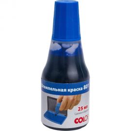 Штемпельная краска Colop 25 мл на водно-глицериновой основе, синяя, 801/25 ml blue 00-00001543 