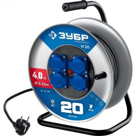 Силовой удлинитель ЗУБР на стальной катушке Кг 325 кг 3x2.5 20м 55079-20 55079-20_z01 