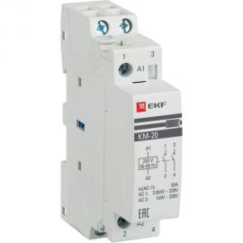 Модульный контактор EKF КМ, 20А 1п 220В (2но) km-1-20-20 