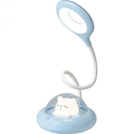 Аккумуляторный настольный светильник-ночник ФОТОН КОСМИЧЕСКИЙ КОТ, голубой 25074 