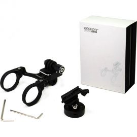 Крепление переднего фонаря GACIRON H09, алюм.черный, 2хомута, совместим с Go-Pro, Garmin H000015919 
