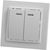 Выключатель STEKKER 2-клавишный с индикатором, 220V, 10А, серия Эрна, белый, PSW10-9002-01 39042 
