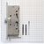 Корпус огнестойкого замка антипаник DOORLOCK V1901/65mm PZ72 ZN в комплекте с разрезным штоком 79082 – изображение 2