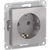 Механизм розетки Schneider Electric 1-м СП ATLAS DESIGN с заземлением, 16А, алюминий ATN000343 1240240 