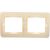 Рамка UNIVersal Валери 2-х местная, горизонтальная, слоновая кость ivory Б-ВР002Г 