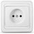 Розетка UNIVersal Валери б/з белая В0022 