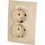 Двухместная розетка с/з UNIVersal Севиль слоновая кость ivory Б-С0128 