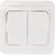 Выключатель UNIVersal Валери 2 клавиши, белый В0023 