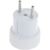 Адапте��-переходник без заземления, белый 6А 250В UNIVersal А109 