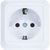 Розетка с заземлением, белая UNIVersal Олимп О0028 